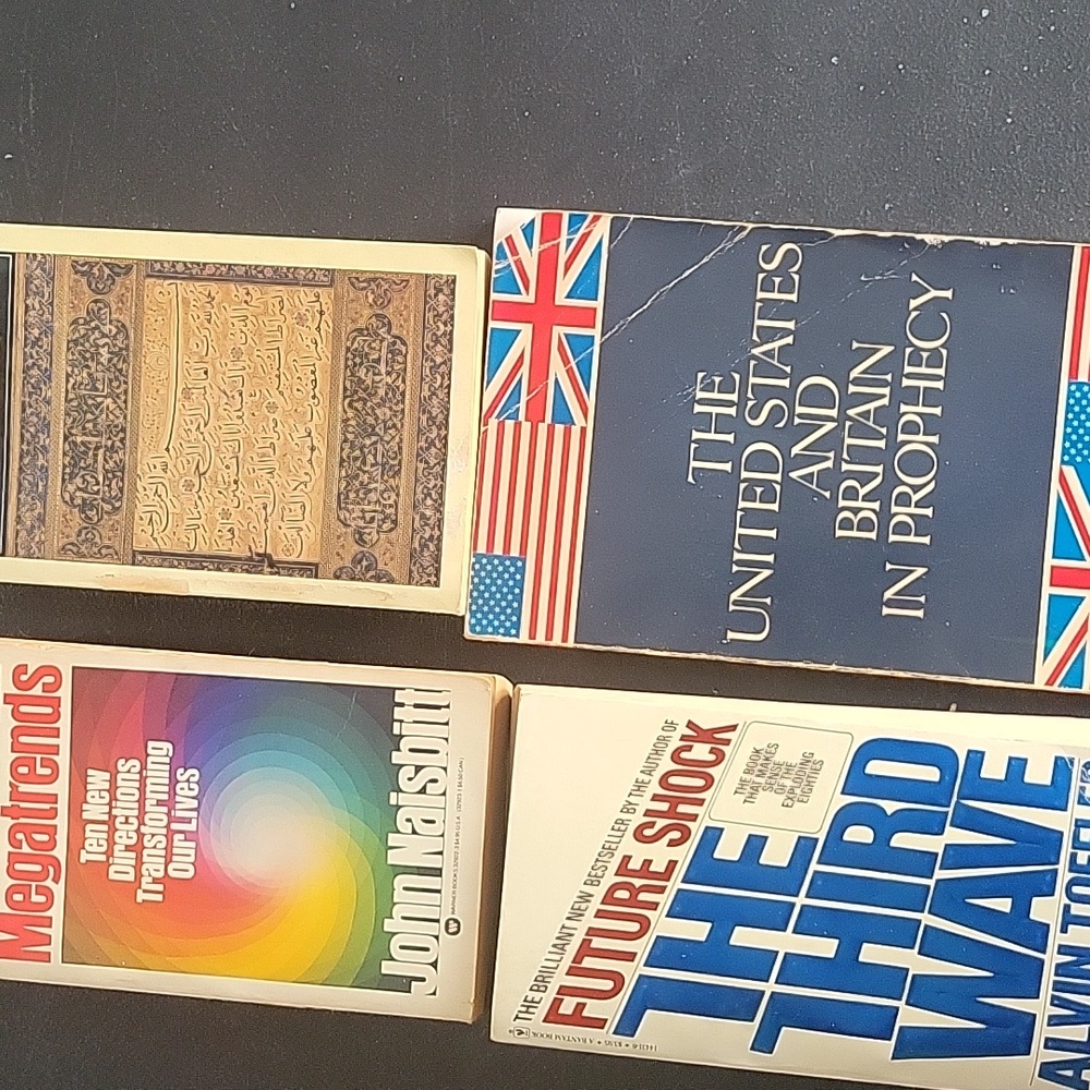 Vintage Prophecy And Religious Paperbacks Some Yellowing Pages Good Condition